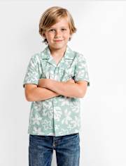 Boys Tropical 2-Piece Cabana Set