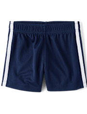 Baby And Toddler Boys Quick Dry Striped Lined Mesh Active Shorts 4-Pack
