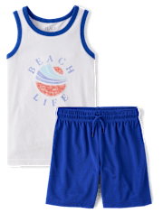 Boys Beach Life 2-Piece Outfit Set