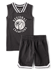 Kids Quick Dry Regional Champions Varsity Mesh 2-Piece Outfit Set