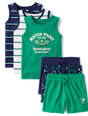 Baby And Toddler Boys Tennis 6-Piece Outfit Set