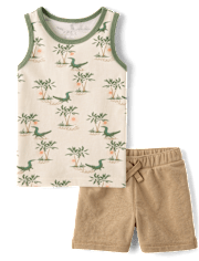 Baby And Toddler Boys Crocodile 2-Piece Outfit Set