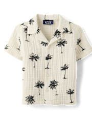 Baby And Toddler Boys Palm Tree Gauze 2-Piece Outfit Set