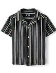 Baby And Toddler Boys Embroidered Textured 2-Piece Outfit Set