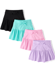 Girls Tiered Skort 4-Pack