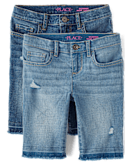 Girls Skimmer Jean Shorts 2-Pack