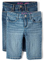 Girls Skimmer Jean Shorts 2-Pack