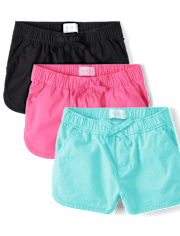 Girls Pull On Shorts 3-Pack