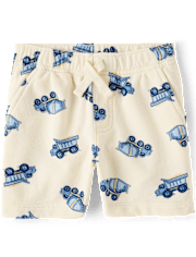 Baby And Toddler Boys Vehicle French Terry Active Shorts 3-Pack