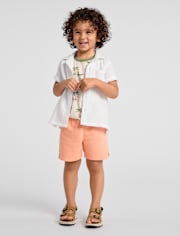 Baby And Toddler Boys Palm Tree French Terry Active Shorts 3-Pack