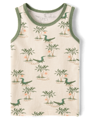 Baby And Toddler Boys Crocodile Tank Top 3-Pack