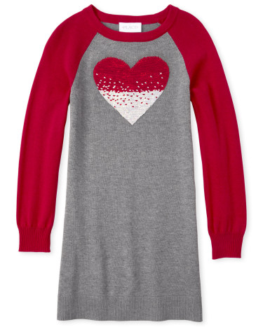 sequin heart jumper