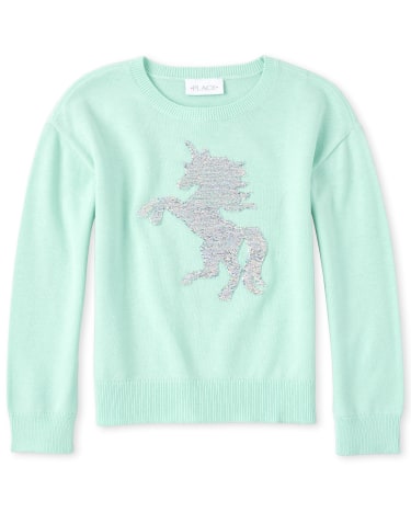 The Childrens Place Girls Graphic Sweater