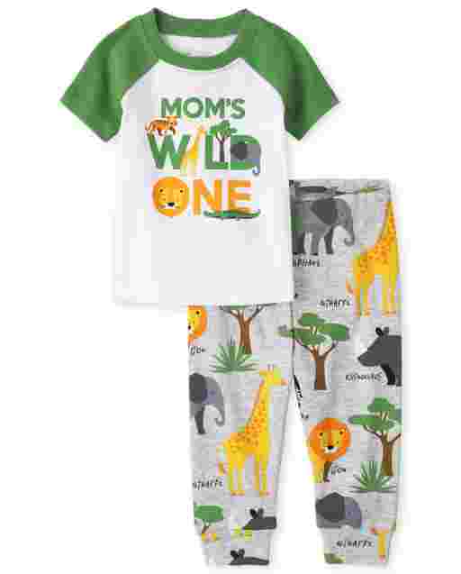 The Children's Place Unisex Baby And Toddler Safari Snug Fit Cotton One Piece Pajamas 