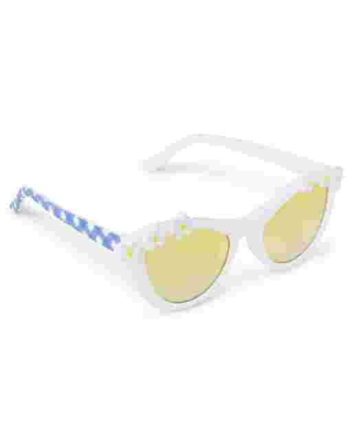 Gafas de sol de cuadro vichy con flores para niñas - Sunny Daisies