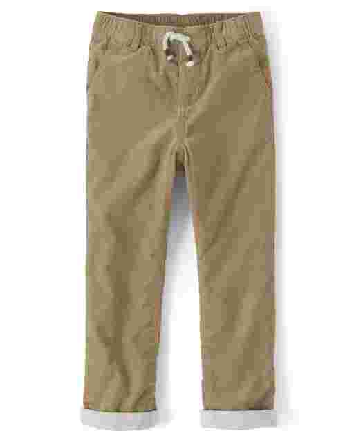 Pantalones remangados de pana para niños