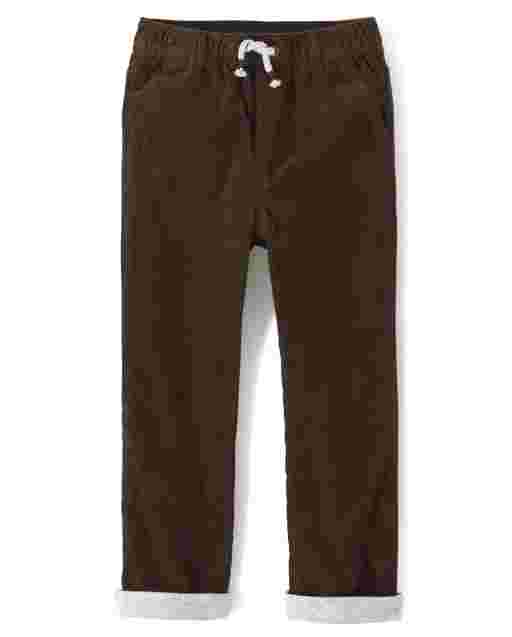 Pantalones remangados de pana para niños