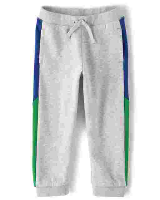 Pantalones joggers de vellón con bloques de color para niños - Dino Roar