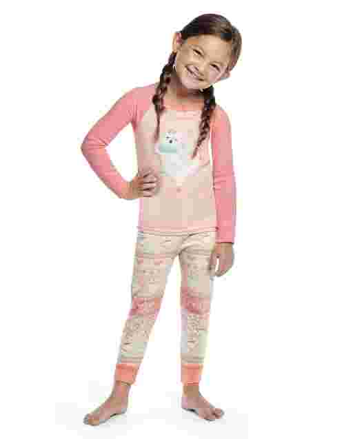 Girls Long Sleeve Polar Bear Snug Fit Cotton 2-Piece Pajamas - Gymmies