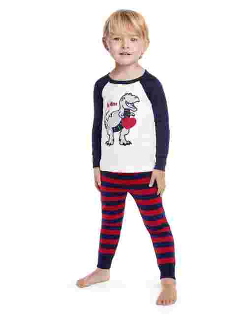 Pijama de 2 piezas de algodón con ajuste ceñido de San Valentín ' s Cutie de manga larga para niños - Gymmies