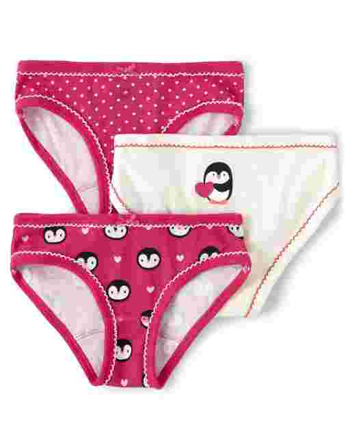 Pack de 3 braguitas de pingüino para niñas