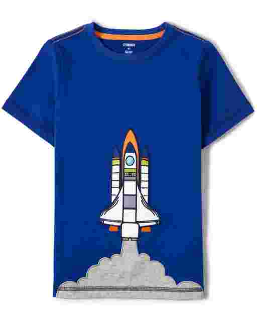Camiseta unisex de manga corta con bordado de cohete - Future Astronaut