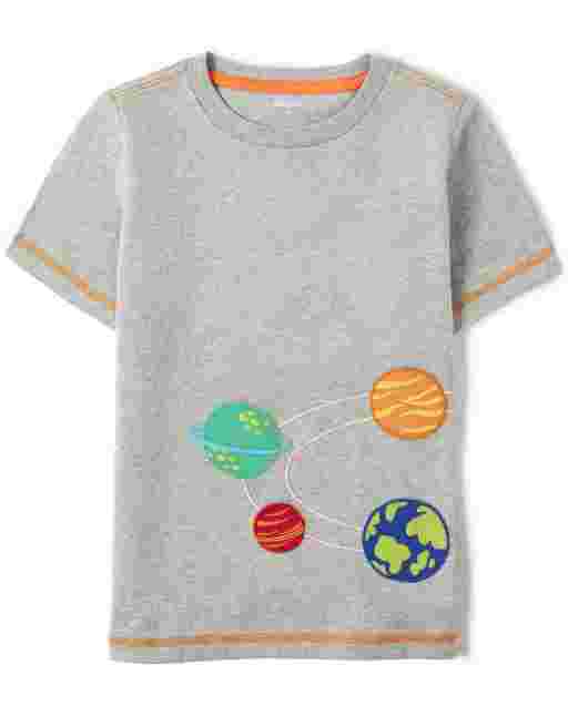 Camiseta unisex de manga corta con bordado del sistema solar - Future Astronaut
