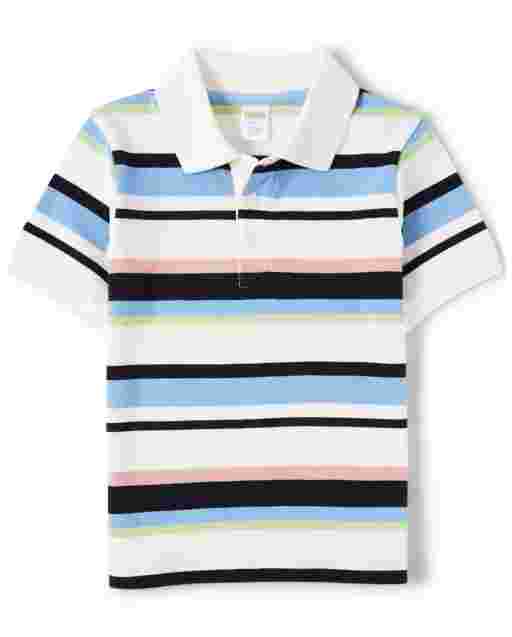 Polo de rayas de manga corta para niño - Country Club