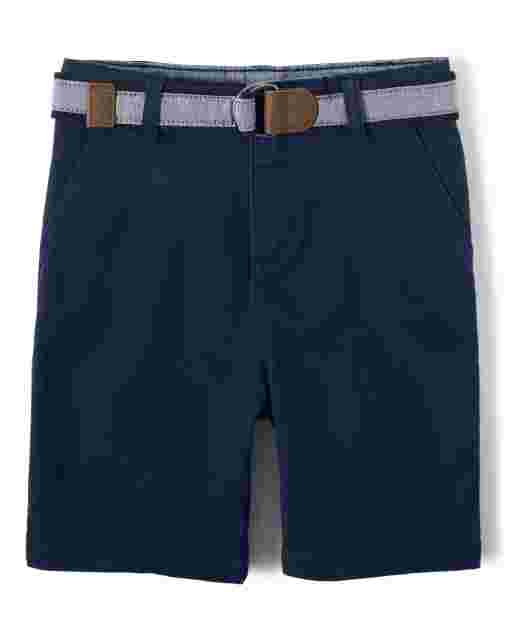 Shorts chinos tejidos con cinturón para niños - Country Club