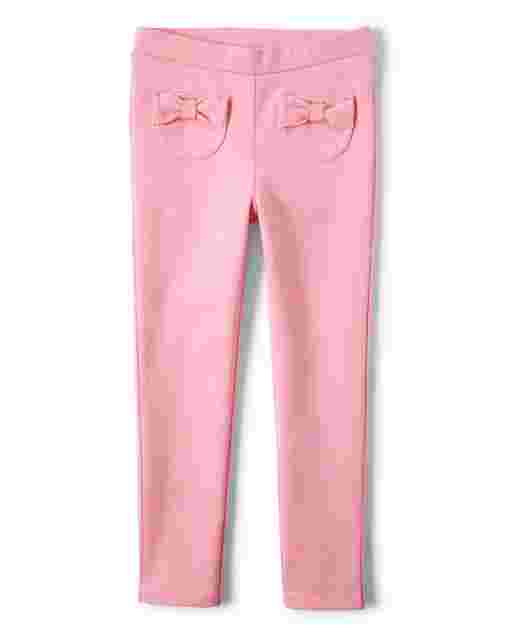 Jeggings de punto con lazo para niñas - Fiesta en el jardín