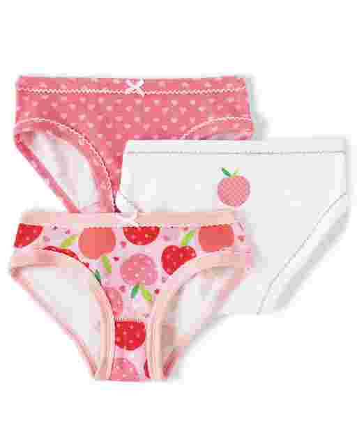 Pack de 3 braguitas melocotón para niñas