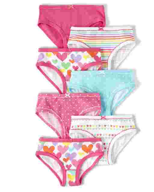 Paquete de 7 calzoncillos arcoíris para niñas