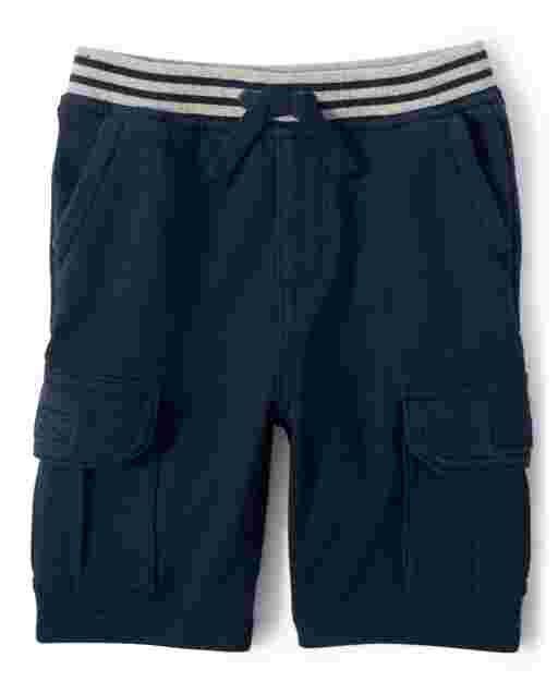 Shorts cargo de punto de felpa francesa para niños