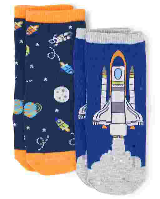 Pack de 2 pares de calcetines unisex con estampado espacial y cohete espacial - Future Astronaut