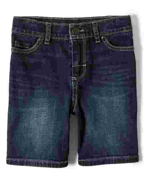 Pantalones cortos de mezclilla elásticos para niños