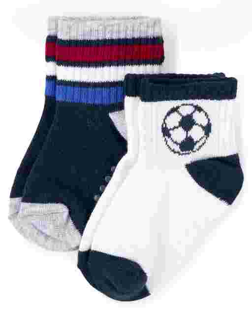 Pack de 2 pares de calcetines midi de fútbol y rayas para niño - Future Astronaut