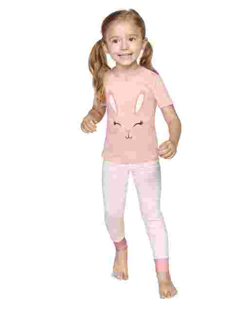 Pijama de 2 piezas de algodón con ajuste ceñido de Pascua de manga corta para niñas - Gymmies