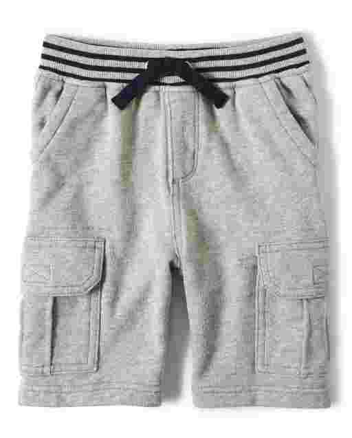 Shorts cargo de punto de felpa francesa para niños