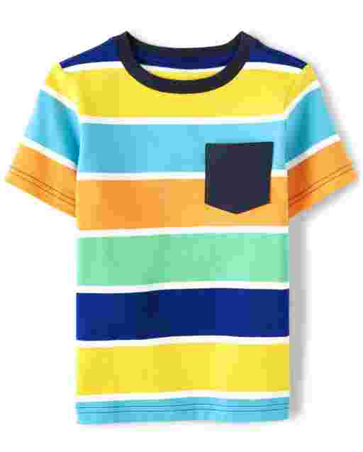 Camiseta unisex de manga corta a rayas con bolsillo - Future Astronaut