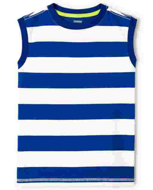 Camiseta sin mangas a rayas sin mangas para niños