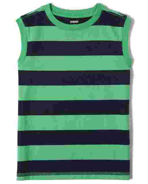 Camiseta sin mangas a rayas sin mangas para niños