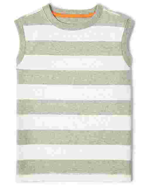 Camiseta sin mangas a rayas sin mangas para niños