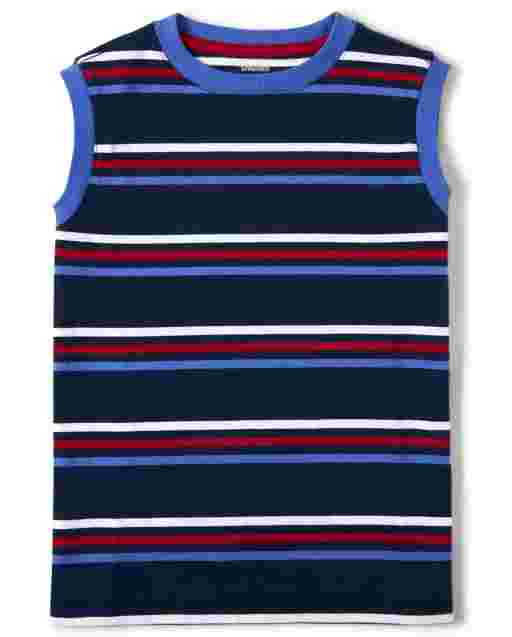 Camiseta sin mangas a rayas sin mangas para niños