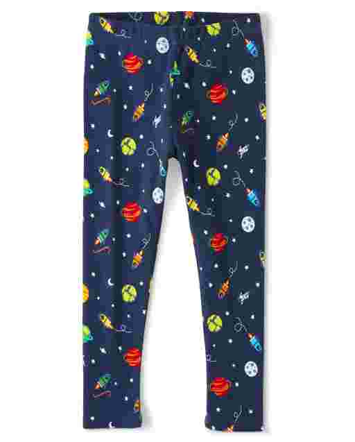 Leggings de punto con estampado espacial para niñas - Future Astronaut