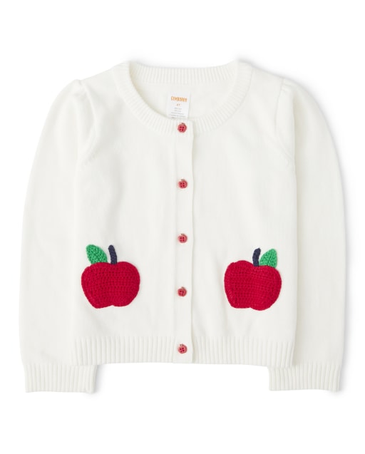  Gymboree Girls' Dress and Cardigan, Matching Toddler Outfit,  Apple Print/Apple-School, 2T: Clothing, Shoes & Jewelry