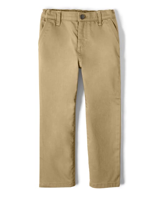 Boys Woven Stretch Twill Pants TAN Gymboree CA