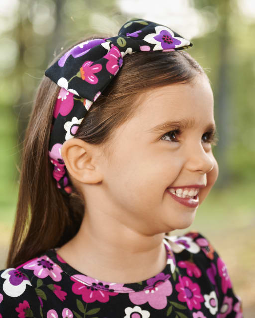 Girls Floral Print Bow Headwrap - Tree House - MULTI CLR | Gymboree