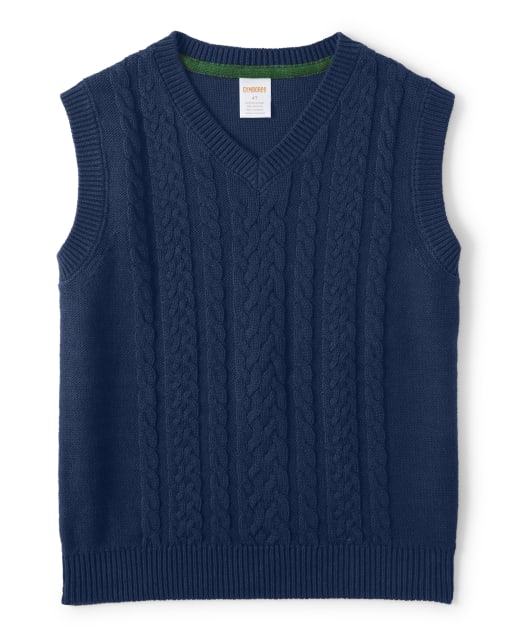 キッズ用トップス Bonpoint Green Wool-Blend Cable-Knit Gilet 3026558_1769.jpg