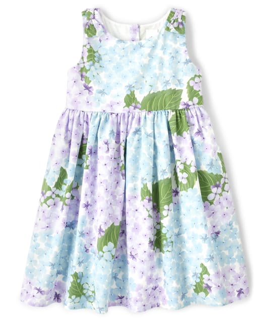 Girls Mommy And Me Sleeveless Hydrangea Print Woven Dress Spring Blooms SIMPLYWHT Gymboree CA