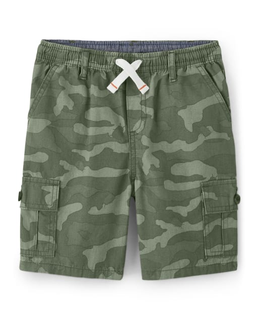 Boys Camo Pull On Cargo Shorts Backyard Explorer Greenwich